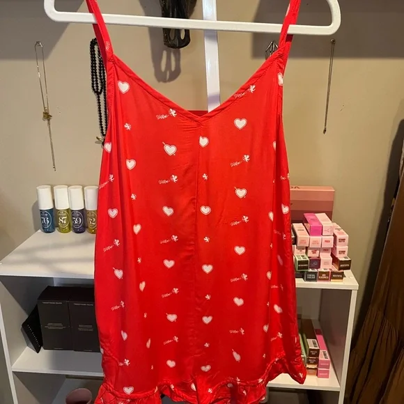 NWT Wildfox Hearts & Arrows Pajama Romper - Picture 5 of 6